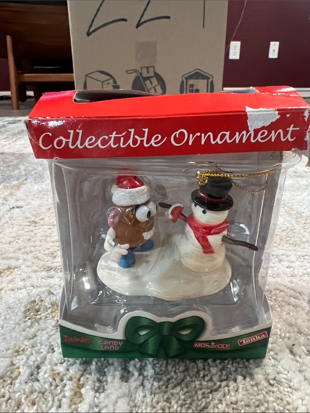 Mr potato head Christmas ornament snowman 2004 hasbro z29
